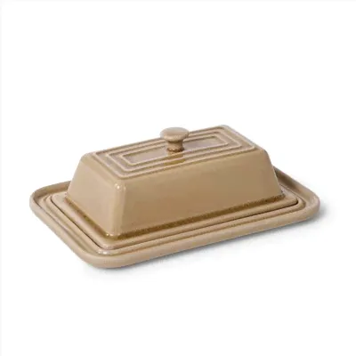 6340 FISSMAN Масленка Hygge 21,7х14,5х7,8см, цвет Бежевый (керамика)-1