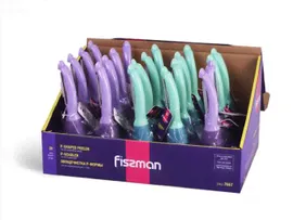 7657 FISSMAN Овощечистка - нож для чистки кожуры P-формы 16см (нерж.сталь)