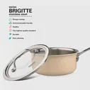 Набор посуды из нержавеющей стали FISSMAN BRIGITTE, кастрюля с длинной ручкой, Профессиональная кухонная посуда, стеклянная губа (art.: 3920bfcf916fd)