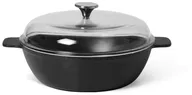 Сотейник Fissman NOMADA 28x8 см / 4.1 л со стеклянной крышкой (чугун) (4004)