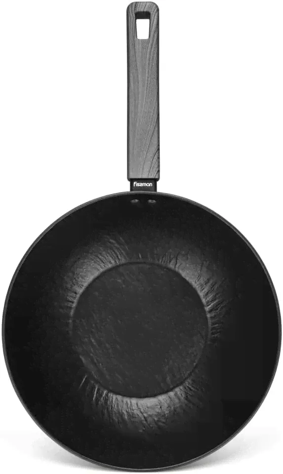 Сковорода-вок Fissman VELA ROCK Series 28x80см с индукционным дном, алюминий с антипригарным покрытием