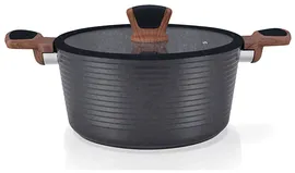 Fissman Diamond Grey Кастрюля 28*13.5 см 7.1 л стеклянная крышка/6