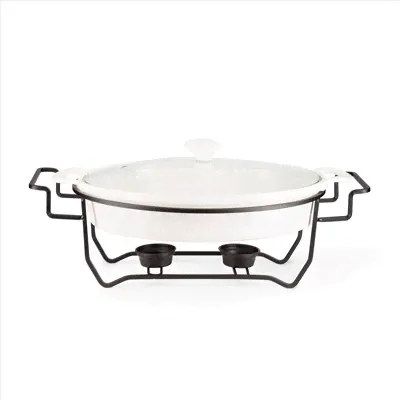 14160 FISSMAN Мармит овальный 31x25,5x6,5см / 2,1л Horeca (фарфор)